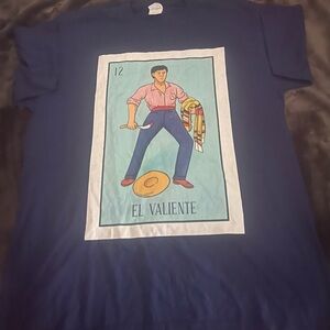 El Valiente Loteria Graphic T-Shirt - Blue